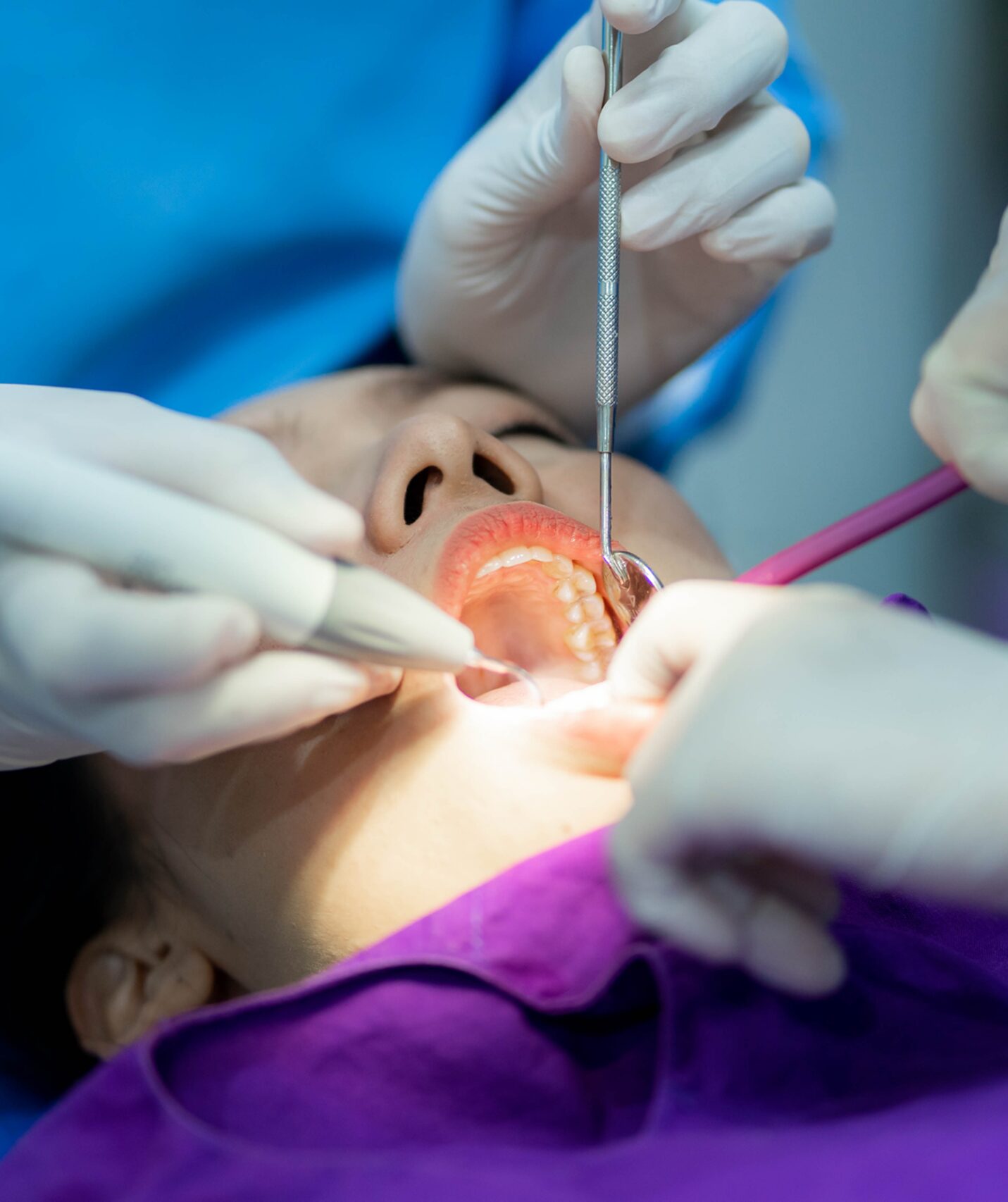 A patient being treated in the operatory at Desert Oral Surgery